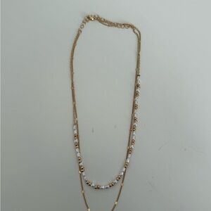 H&M Gold and White Necklace Elegant Accessories